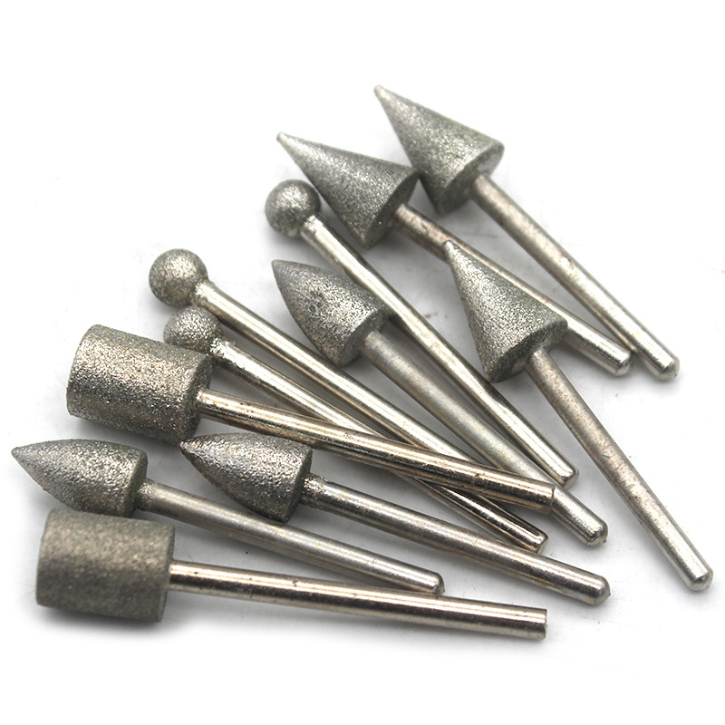 金剛石磨頭3*10mm金剛砂合金磨頭金屬玉石打磨雕刻去皮金剛磨頭